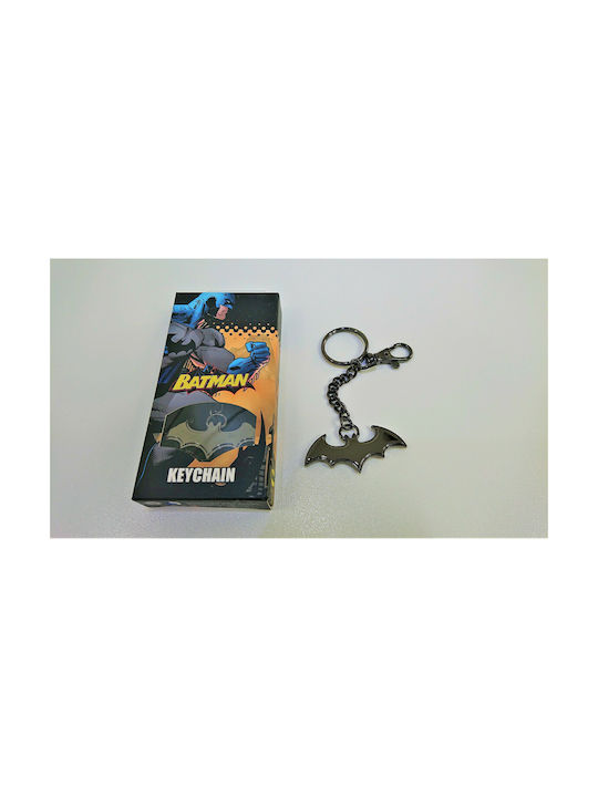 The Noble Collection Keychain Comics Batman Shaped Logo Metallic Black