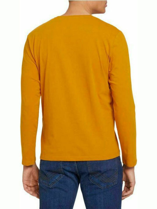 Tom Tailor Men's Long Sleeve Blouse Orange