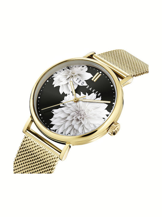 Ted Baker Phylipa Flowers Ρολόι Μπαταρίας με Μεταλλικό Μπρασελέ