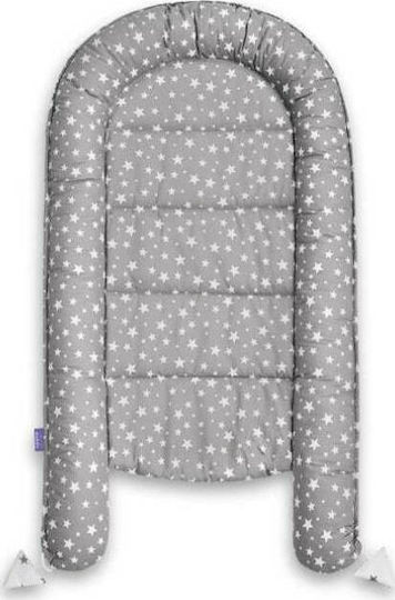 Jukki Baby-Kissen Nest Grau Sterne 120x65cm