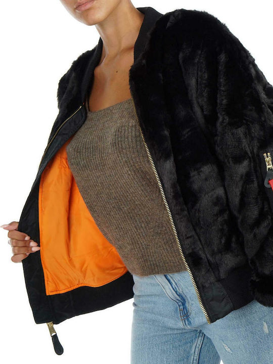 Women's Short Fur Black
