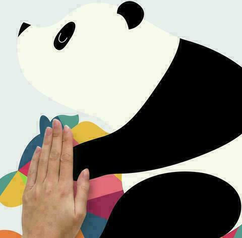 RoomMates Decor Детски Декоративен Стикер За Стена Andy Westface Panda RMK4118 36см