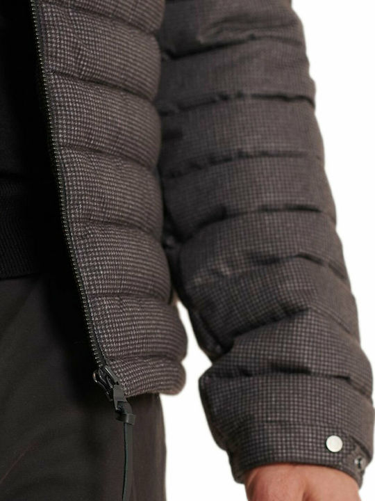 Fuji Jacke Puffer Grey Dogstooth