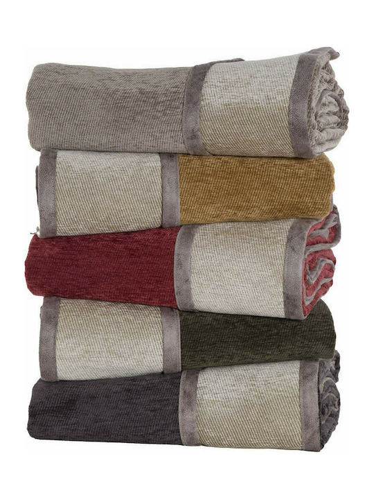 Nef-Nef Homeware Three-Seater Sofa Throw 2 Sides New Tanger 180x300cm Beige / Ecru