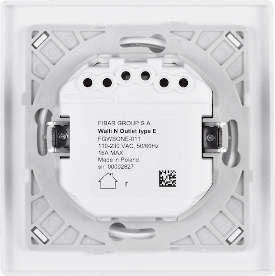 Fibaro Walli N Outlet Type E Einzeln Gemauert Stromsteckdose Weiß 1Stück