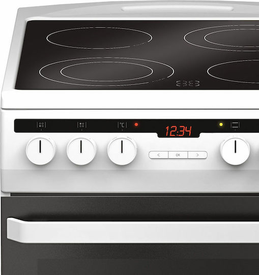 Amica 58CE3.315HTaQ(W) Κουζίνα 62lt με Κεραμικές Εστίες Π50εκ. Λευκή