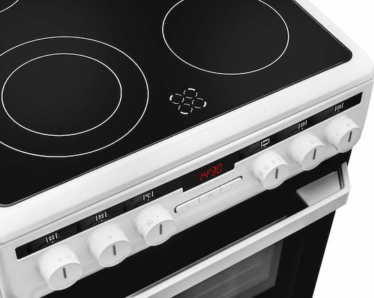 Amica 58CE3.315HTaQ(W) Κουζίνα 62lt με Κεραμικές Εστίες Π50εκ. Λευκή