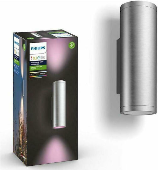 Philips Επιτοίχιο Εξωτερικό Φωτιστικό IP44 Διπλής Δέσμης 24x8x11.7εκ.