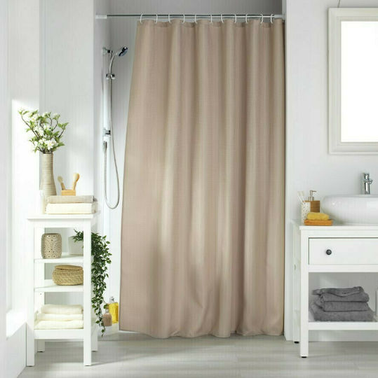 L-C Quartz Κουρτίνα Μπάνιου Υφασμάτινη 180x200 cm Taupe