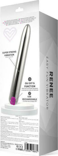 LateToBed Renee Vibrator Bullet 18.5cm Silver