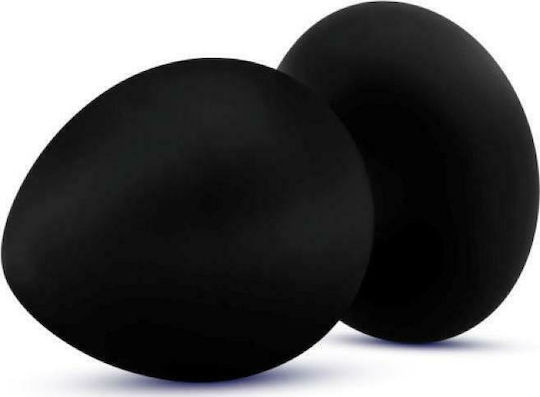 Blush Anal Adventures Platinum Silicone Stout Plug Anal Plug Medium Medium Black
