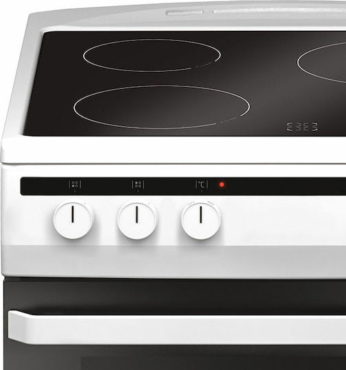 Amica 618CE3.333HQ(W) Κουζίνα 62lt με Κεραμικές Εστίες Π60εκ. Λευκή