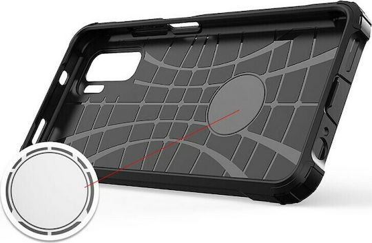 Hurtel Hybrid Armor Back Cover Plastic 2mm Black (Redmi Note 10 / 10s / Poco M5s)