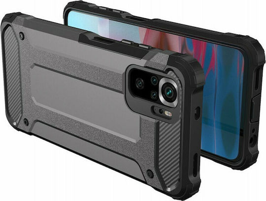 Hurtel Hybrid Armor Back Cover Plastic 2mm Black (Redmi Note 10 / 10s / Poco M5s)