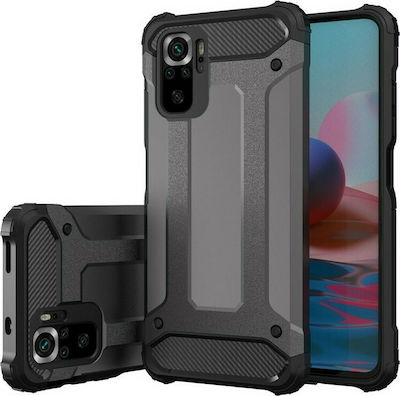 Hurtel Hybrid Armor Plastic Back Cover Durable Black (Redmi Note 10 / 10s / Poco M5s)