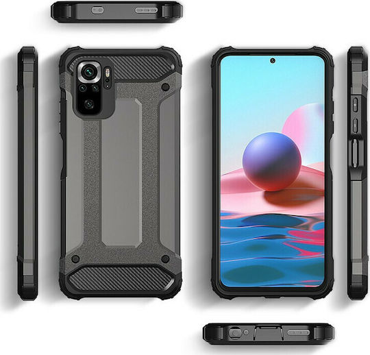 Hurtel Hybrid Armor Back Cover Plastic 2mm Black (Redmi Note 10 / 10s / Poco M5s)