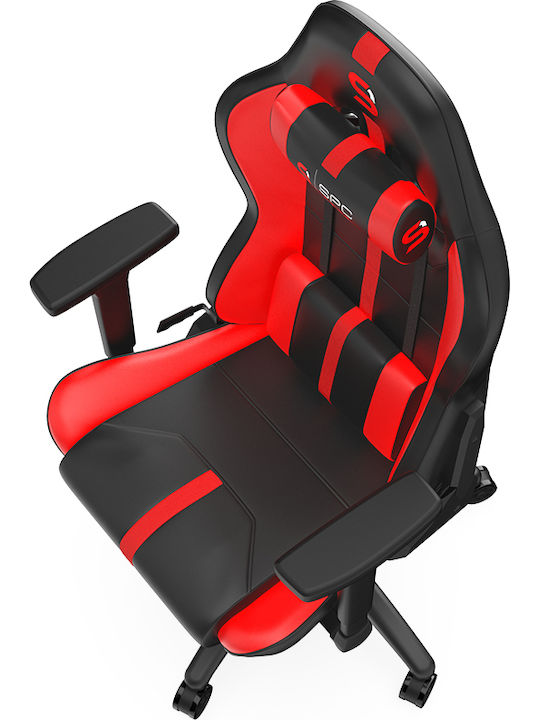 SPC Gear SR400 Gaming Stuhl aus Künstlichem Leder mit Verstellbaren Armlehnen Schwarz/Rot