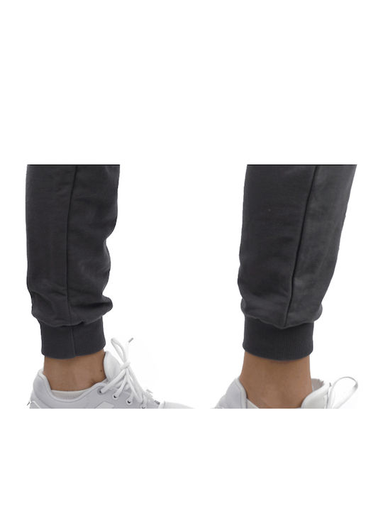 Ψηλόμεσο Παντελόνι Φόρμας με Λάστιχο Gray Melange