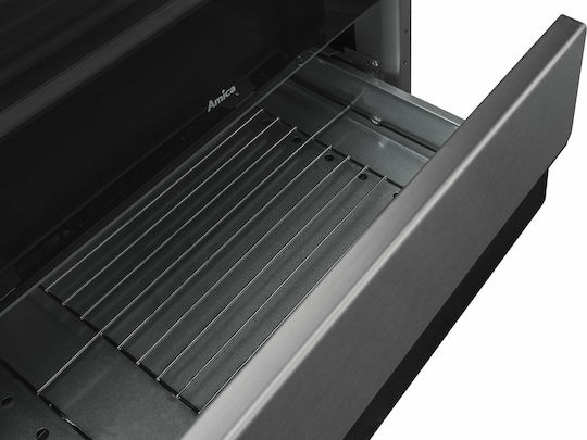 Amica 57CE3.315HTaQ(Xx) Κουζίνα 62lt με Κεραμικές Εστίες Π50εκ. Inox