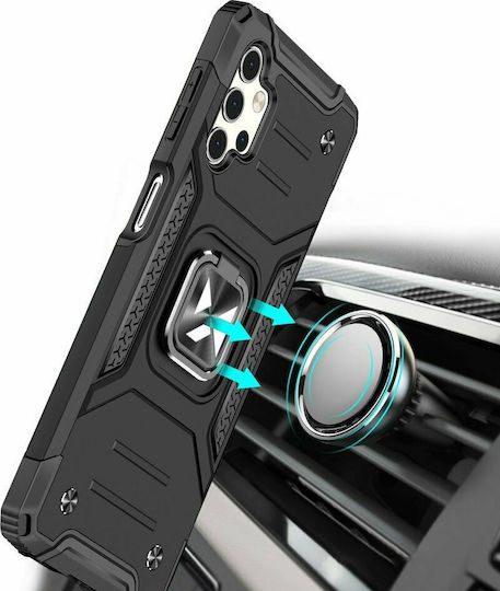 Wozinsky Ring Armor Back Cover Πλαστικό Μαύρο (Galaxy A32 4G)