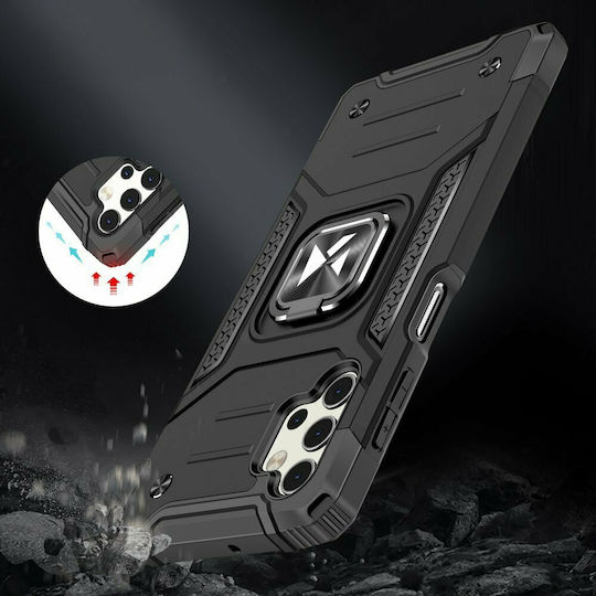 Wozinsky Ring Armor Back Cover Πλαστικό Μαύρο (Galaxy A32 4G)