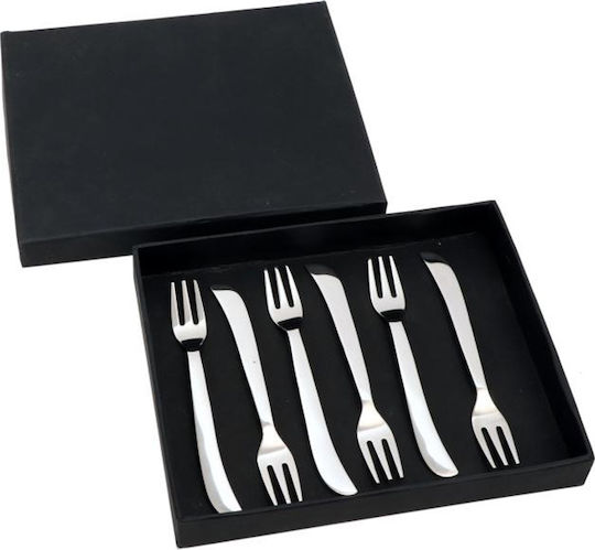 InTheBox Set Gabeln Obst/Dessert Edelstahl Silber 13cm 6Stück