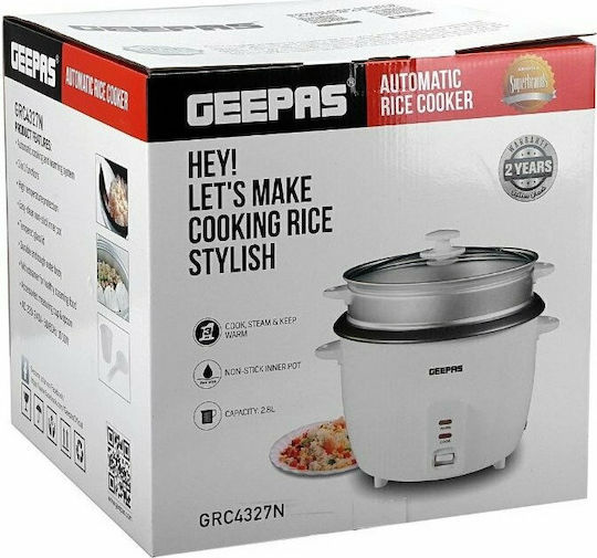 Geepas Rice Cooker 900W με Χωρητικότητα 2.8lt