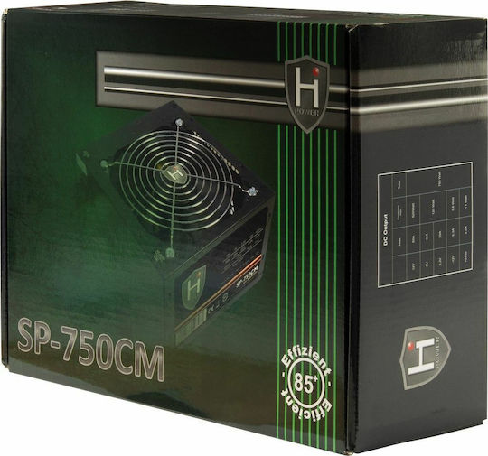 Inter-Tech HiPower SP-750CM 750W Τροφοδοτικό Υπολογιστή Semi Modular