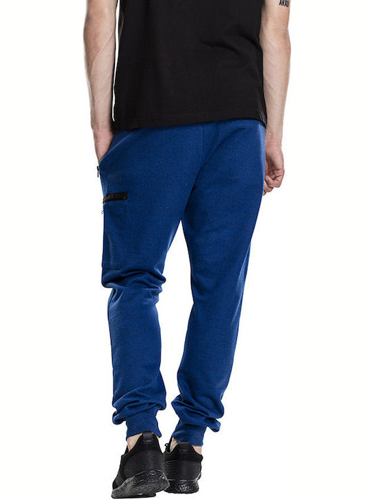 Urban Classics TB1677 Men's Sweatpants with Rubber Blue