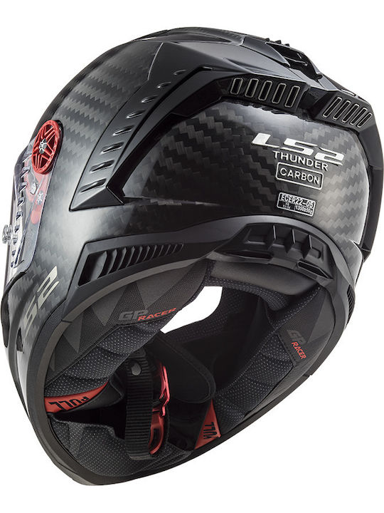 LS2 FF805 Thunder Solid Solid Carbon Κράνος Μηχανής Full Face ECE 22.05 1450gr με Pinlock και Sunvisor