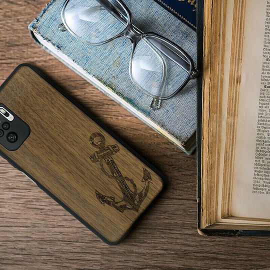 KWmobile Anchor Vintage Back Cover Ξύλινο Dark Brown (Redmi Note 10 / 10s / Poco M5s)