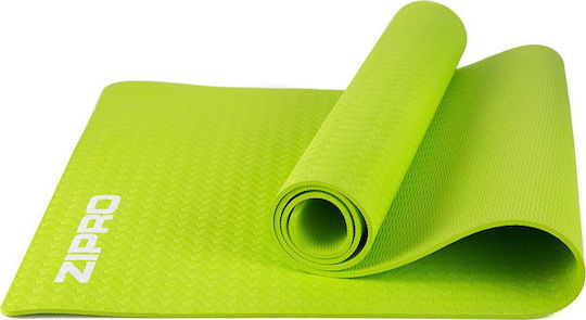 Zipro Στρώμα Γυμναστικής Yoga Πράσινο (183x61x0.6cm)