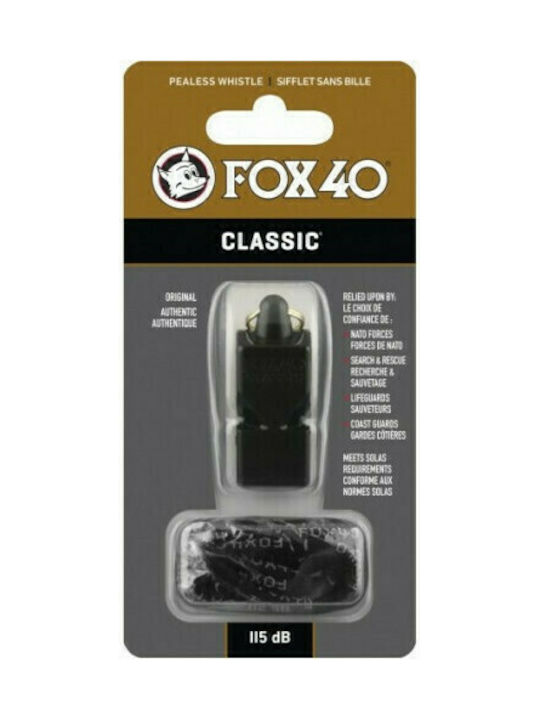 Fox40 Classic Safety Referees / Coaches Whistle with Cord