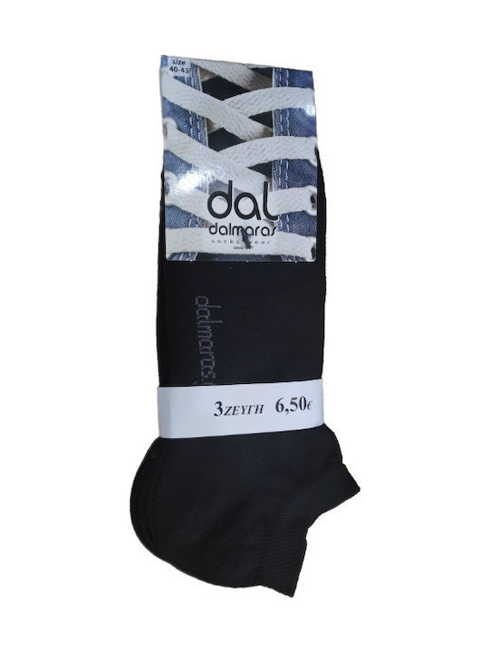 Dal 905 Men's Solid Color Socks Black 3Pack