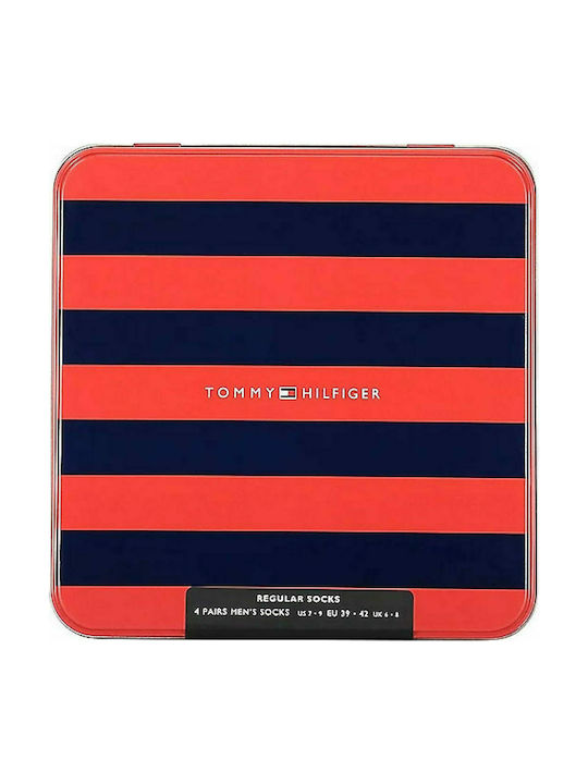 Tommy Hilfiger Men's Patterned Socks Blue 4Pack