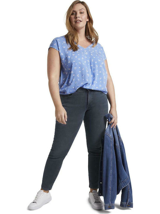 Damenjeans in Schlanker Passform Used Dark Stone Blue