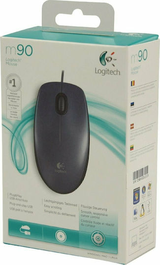 Logitech M90 Verkabelt Maus Schwarz