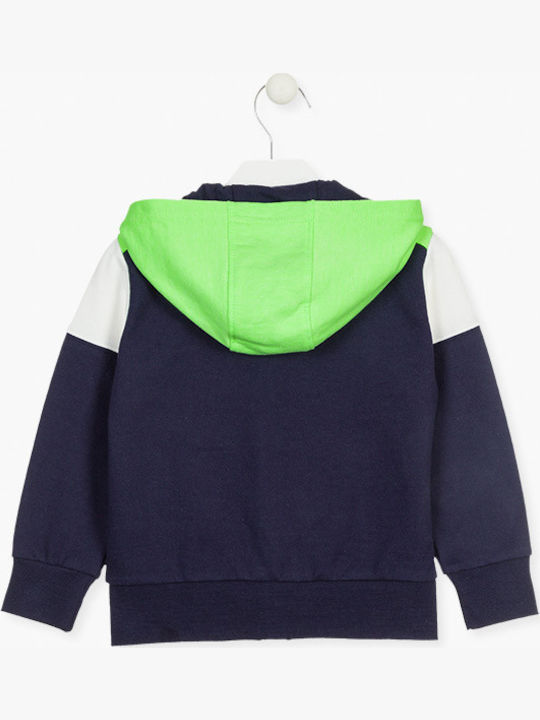 Losan Kids Cardigan Sweatshirts Hooded Navy Blue