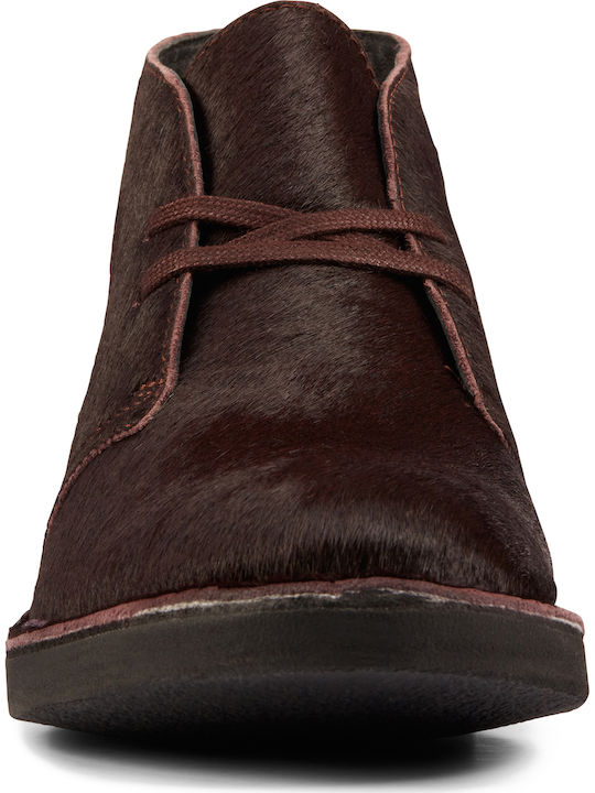 Desert Boot 2 Leather Women's Ankle Boots Burgundy