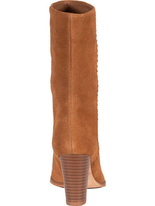 Anatomic Suede High Heel Women's Boots Karamo Tan