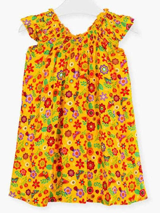 Losan Kids Dress Floral Sleeveless Yellow