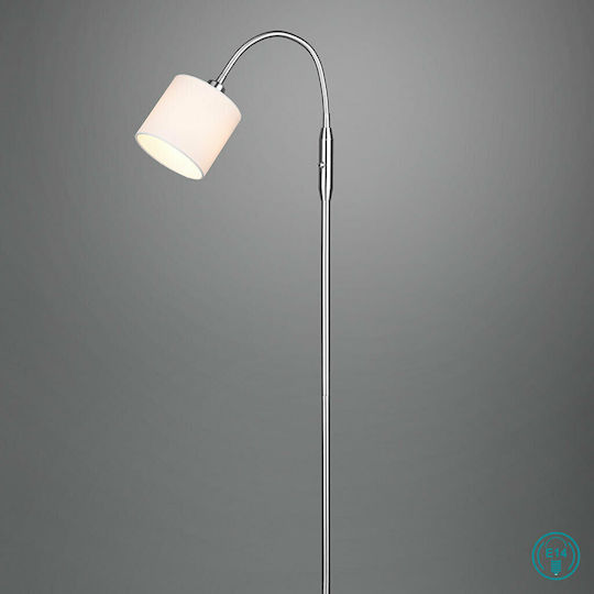 Trio Lighting Tommy Floor Lamp H130xW20cm. with Socket for Bulb E14 White