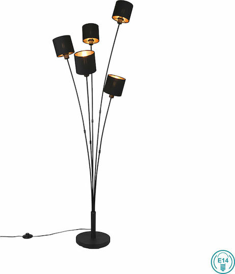 Trio Lighting Tommy Floor Lamp H163cm. Black
