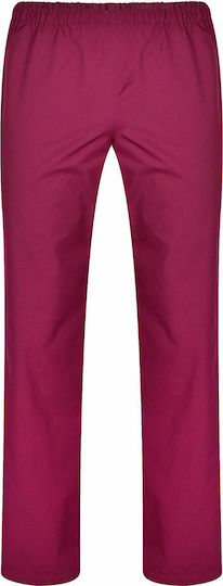 B-Well Colombo Unisex Σετ Ιατρικό Παντελόνι και Μπλούζα Μπορντό από Βαμβάκι και Πολυεστέρα