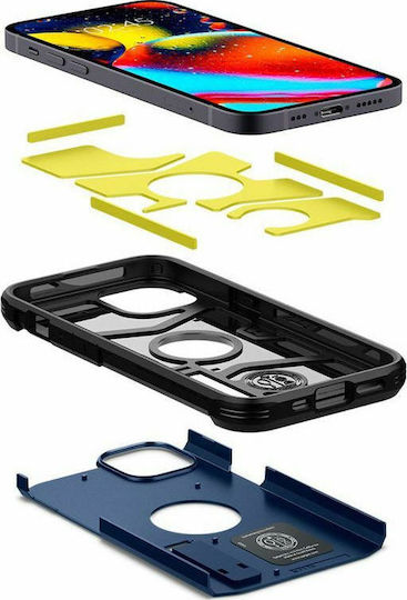 Spigen Tough Armor Umschlag Rückseite Kunststoff / Silikon Robust Marineblau (iPhone 13 Mini) ACS03333