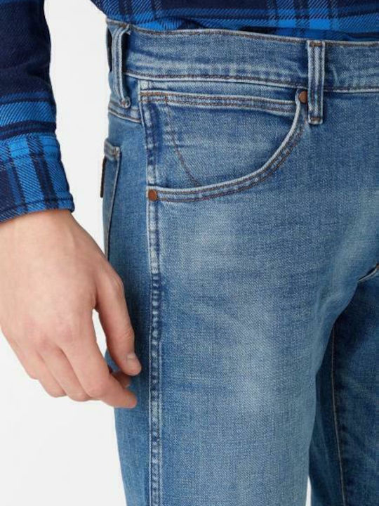 Larston Ανδρικό Παντελόνι Τζιν Ελαστικό με Slim Tapered Εφαρμογή Blue Fever