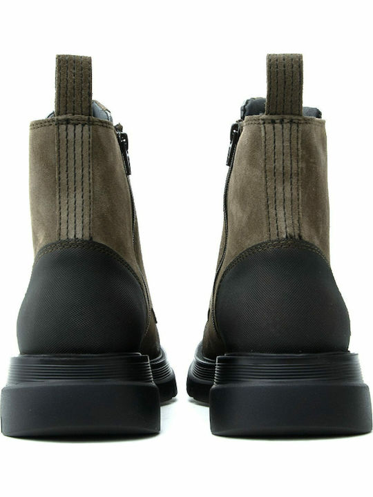 Leather Gray Boots