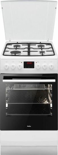 Amica 510GEH3.33ZpTaDpA(W) Cooker 65lt W50cm. White
