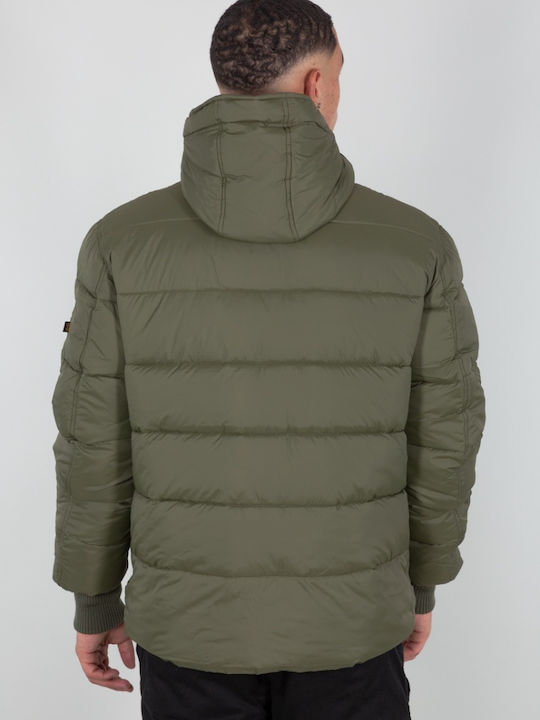 Alpha Industries Herren Winter Jacke Puffer Khaki