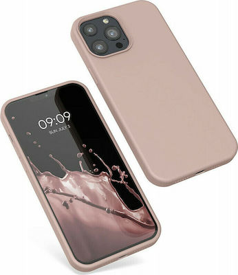 KWmobile Rubberized Umschlag Rückseite Silikon Dusty Pink (iPhone 13 Pro Max) 55881.10